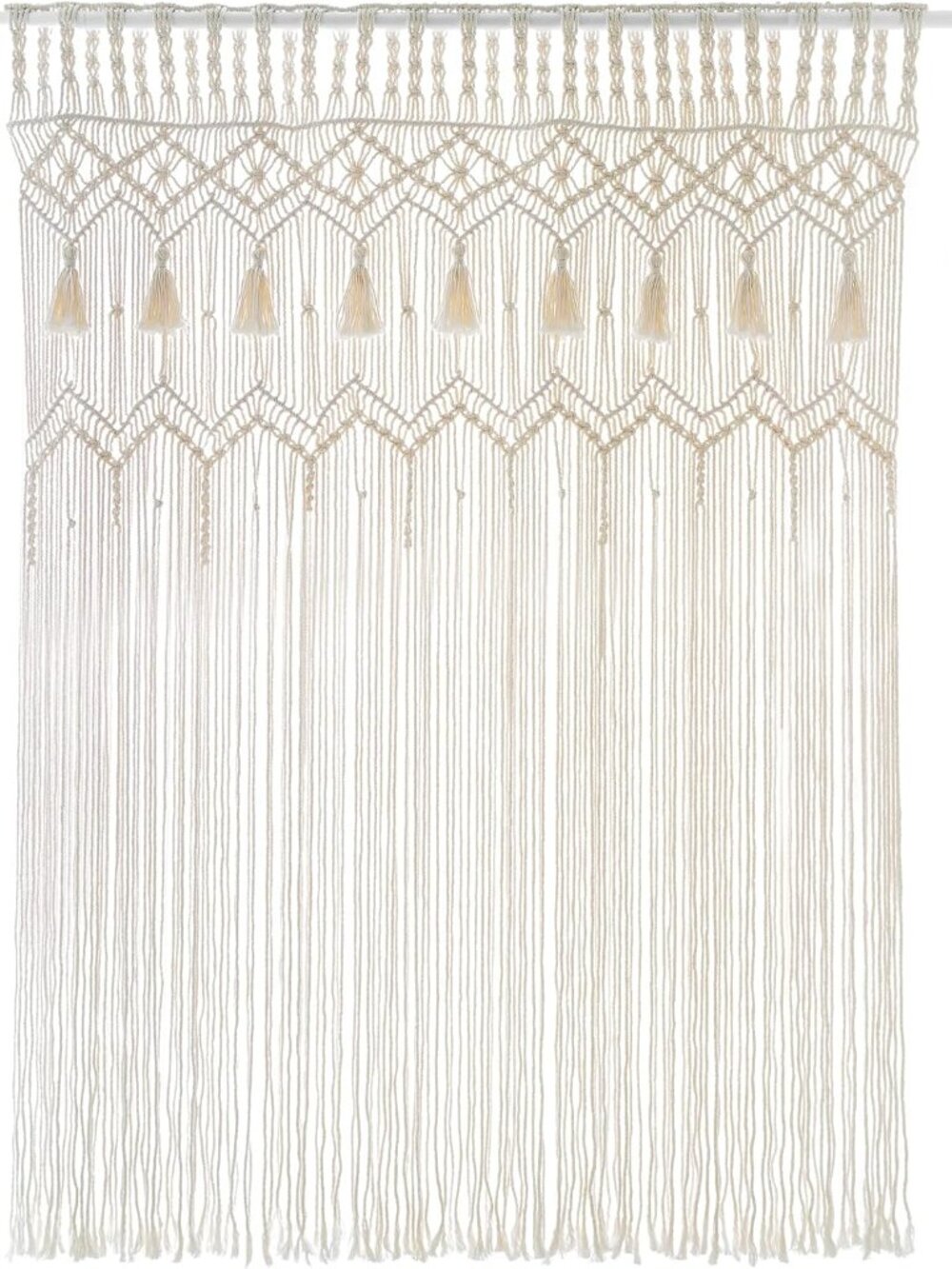 Macrame Curtain, Large Boho Woven Wall Hanging, 1 Pack 42"W x 62.9"L